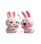 崩壊ピンクうさぎ（個別スタンプ：3）