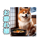 飛び出す★冬を感じる柴犬_挨拶（個別スタンプ：6）