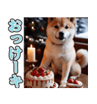 飛び出す★冬を感じる柴犬_挨拶（個別スタンプ：10）