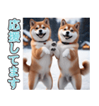飛び出す★冬を感じる柴犬_挨拶（個別スタンプ：17）