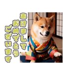 飛び出す★冬を感じる柴犬_挨拶（個別スタンプ：24）