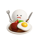 みじめちゃんの食べ物スタンプ（3D）（個別スタンプ：10）