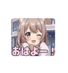 みなみちゃんと冬の待ち合わせアニメ（個別スタンプ：6）