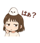 女の子と小鳥 可愛らしく喜怒哀楽（個別スタンプ：11）