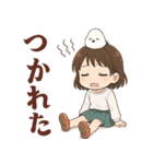 女の子と小鳥 可愛らしく喜怒哀楽（個別スタンプ：24）