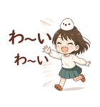 女の子と小鳥 可愛らしく喜怒哀楽（個別スタンプ：31）
