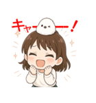 女の子と小鳥 可愛らしく喜怒哀楽（個別スタンプ：32）