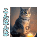 飛び出す★冬を感じるアメショー_挨拶（個別スタンプ：14）