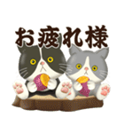ハチワレコンビのほっこり秋冬便（個別スタンプ：2）