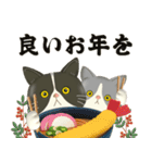 ハチワレコンビのほっこり秋冬便（個別スタンプ：17）