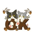 ハチワレコンビのほっこり秋冬便（個別スタンプ：21）