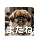 可愛い子犬のメッセージスタンプ（個別スタンプ：12）
