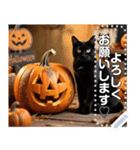 黒猫♡ハロウィン（個別スタンプ：11）