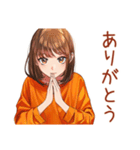 ボブカットの女の子のミニマル暮らし（個別スタンプ：7）