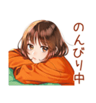 ボブカットの女の子のミニマル暮らし（個別スタンプ：10）