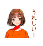 ボブカットの女の子のミニマル暮らし（個別スタンプ：18）