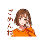 ボブカットの女の子のミニマル暮らし（個別スタンプ：19）