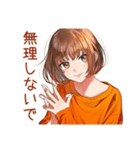 ボブカットの女の子のミニマル暮らし（個別スタンプ：35）