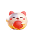 もちもち猫のかわいい表情（個別スタンプ：1）