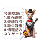 猫の音楽演奏団 ☆ メッセージボード（個別スタンプ：8）