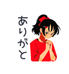 ポニテ女子の集合★持ち物リマインド（個別スタンプ：3）