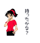 ポニテ女子の集合★持ち物リマインド（個別スタンプ：18）