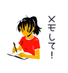 ポニテ女子の集合★持ち物リマインド（個別スタンプ：28）