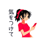 ポニテ女子の集合★持ち物リマインド（個別スタンプ：35）