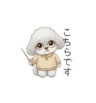 ふわふわトイプードル（仕事で使える敬語）（個別スタンプ：24）