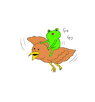 あわてんぼうのカエル（個別スタンプ：35）