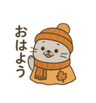 秋服アザラシの日常秋あるある×ハロウィン（個別スタンプ：1）