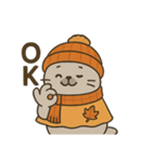 秋服アザラシの日常秋あるある×ハロウィン（個別スタンプ：5）