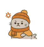 秋服アザラシの日常秋あるある×ハロウィン（個別スタンプ：9）