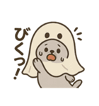 秋服アザラシの日常秋あるある×ハロウィン（個別スタンプ：34）