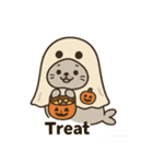 秋服アザラシの日常秋あるある×ハロウィン（個別スタンプ：37）
