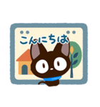 やさしいクロネコ☆北欧風（個別スタンプ：3）