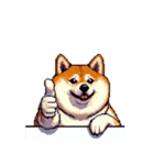 控え目表現な太っちょ柴犬（個別スタンプ：29）