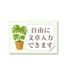 書き込める♡観葉植物カード（個別スタンプ：4）