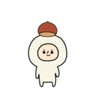 頭になにかをのせた人スタンプ/栗（個別スタンプ：1）