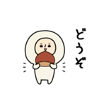 頭になにかをのせた人スタンプ/栗（個別スタンプ：32）