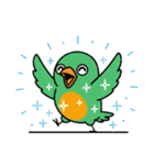 ぽてぽて！緑の鳥（個別スタンプ：7）