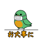 ぽてぽて！緑の鳥（個別スタンプ：24）