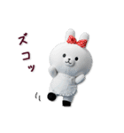 【3D】毎日使える♡らぶりぃちびうさぎ♡（個別スタンプ：4）