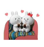 【3D】毎日使える♡らぶりぃちびうさぎ♡（個別スタンプ：7）