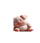 ピンクのブタはただ寝そべりたいだけ（個別スタンプ：7）