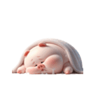 ピンクのブタはただ寝そべりたいだけ（個別スタンプ：13）