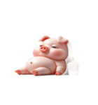 ピンクのブタはただ寝そべりたいだけ（個別スタンプ：22）