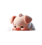 ピンクのブタはただ寝そべりたいだけ（個別スタンプ：26）