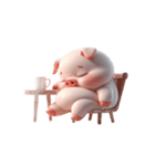 ピンクのブタはただ寝そべりたいだけ（個別スタンプ：30）