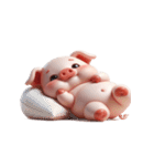 ピンクのブタはただ寝そべりたいだけ（個別スタンプ：32）